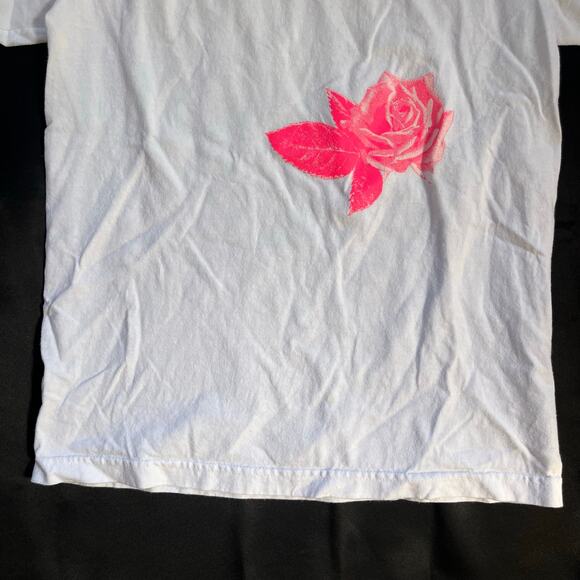 Anti Social Social Club Green Logo Pink Rose Tee Made in USA Size S - Picture 5 of 11